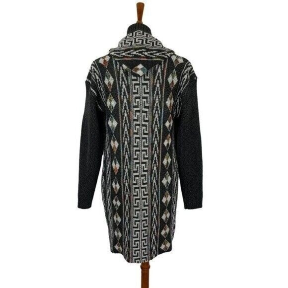 On Blue Cardigan Medium Gray Hooded Knit Cozy Lounge Fall Layering Casual - Picture 5 of 7